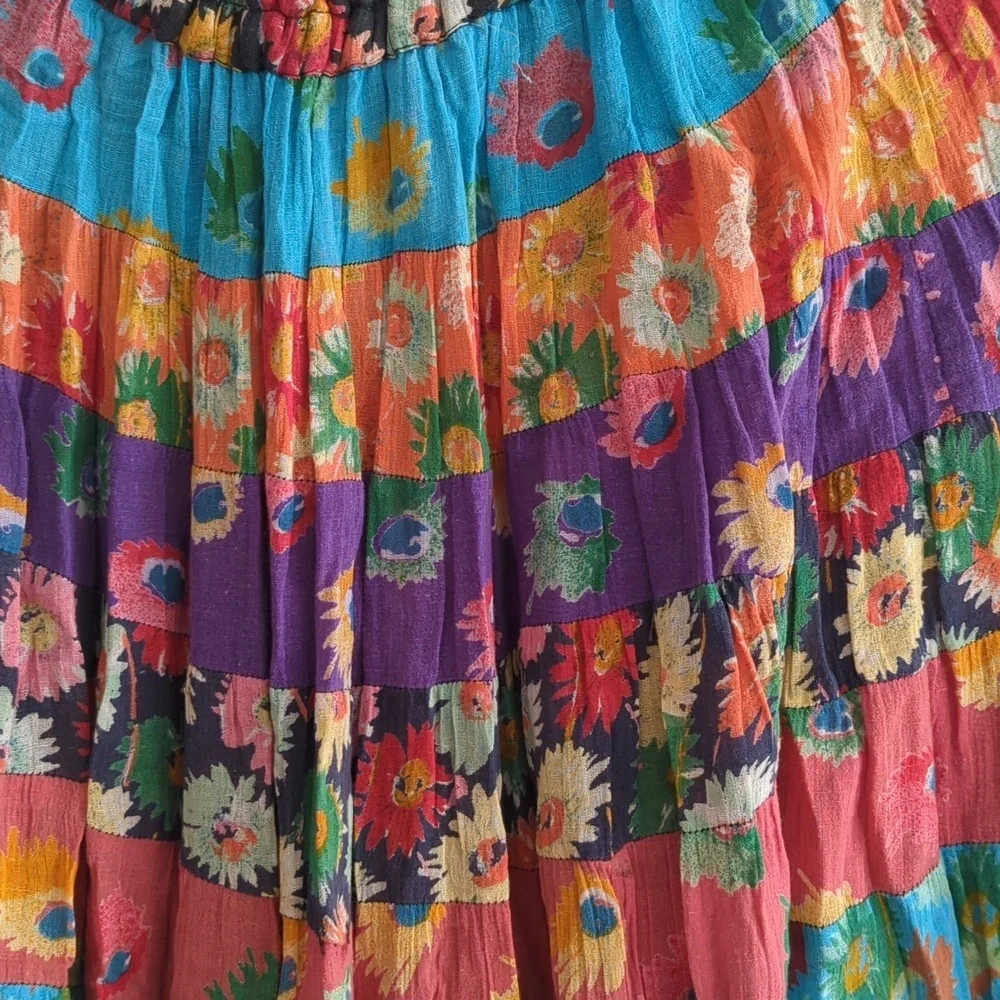 Vintage Tiered Floral Skirt - Picture 2 of 11